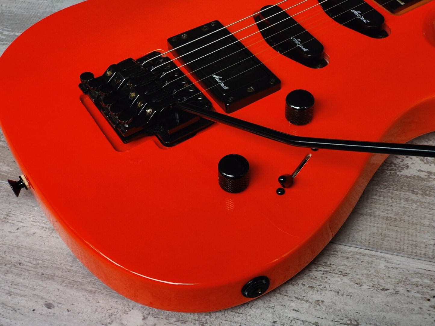 Aria Pro II Magna Series MA38 Superstrat (Fluro Orange)