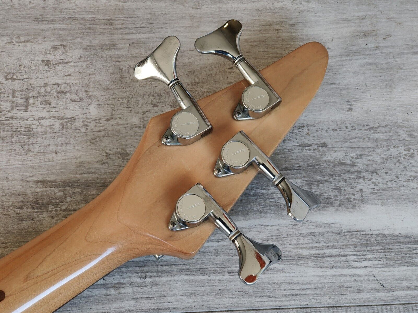 1987 Greco AMB-42 Atomic Series Medium Scale Electric Bass Guitar (White)