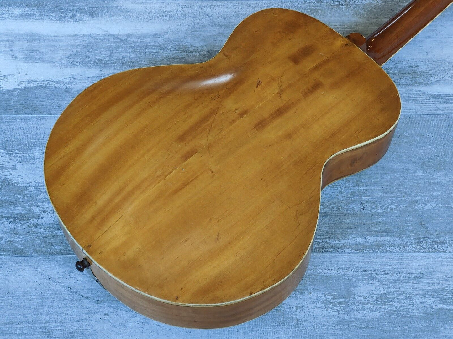 1960's Kiso Guitar by Nippon Gengakki Vintage F-Hole Acoustic Guitar (Natural)