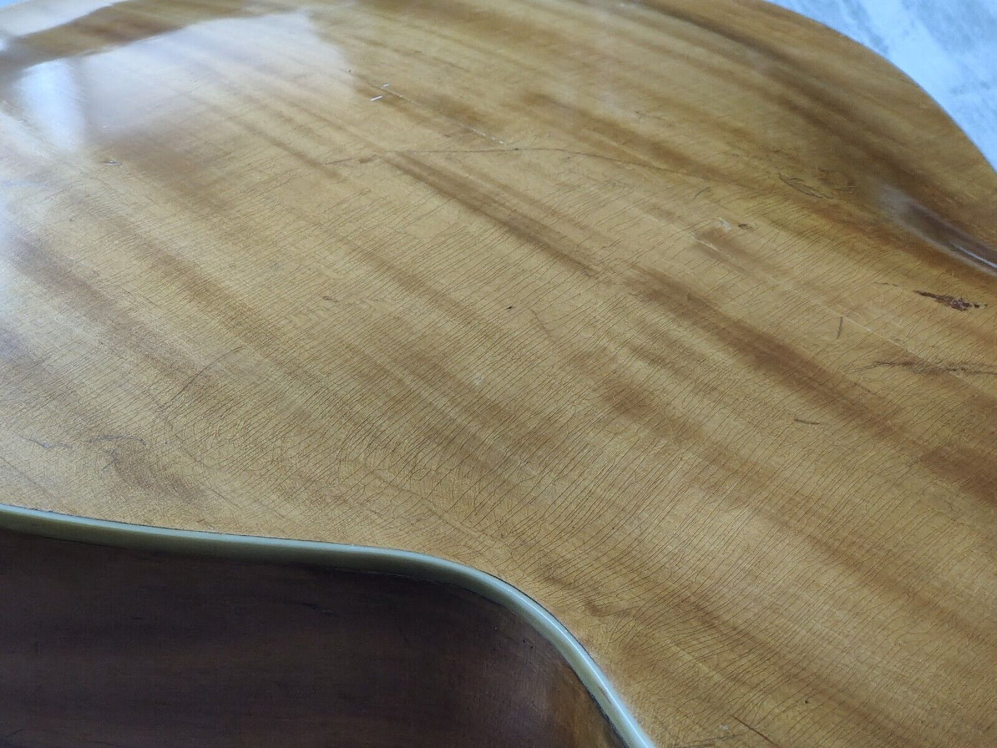 1960's Kiso Guitar by Nippon Gengakki Vintage F-Hole Acoustic Guitar (Natural)