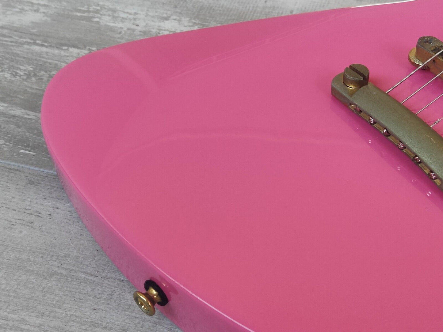 1994 Fernandes Japan MG-80x Mockingbird Hide Signature Model (Refinished Pink)