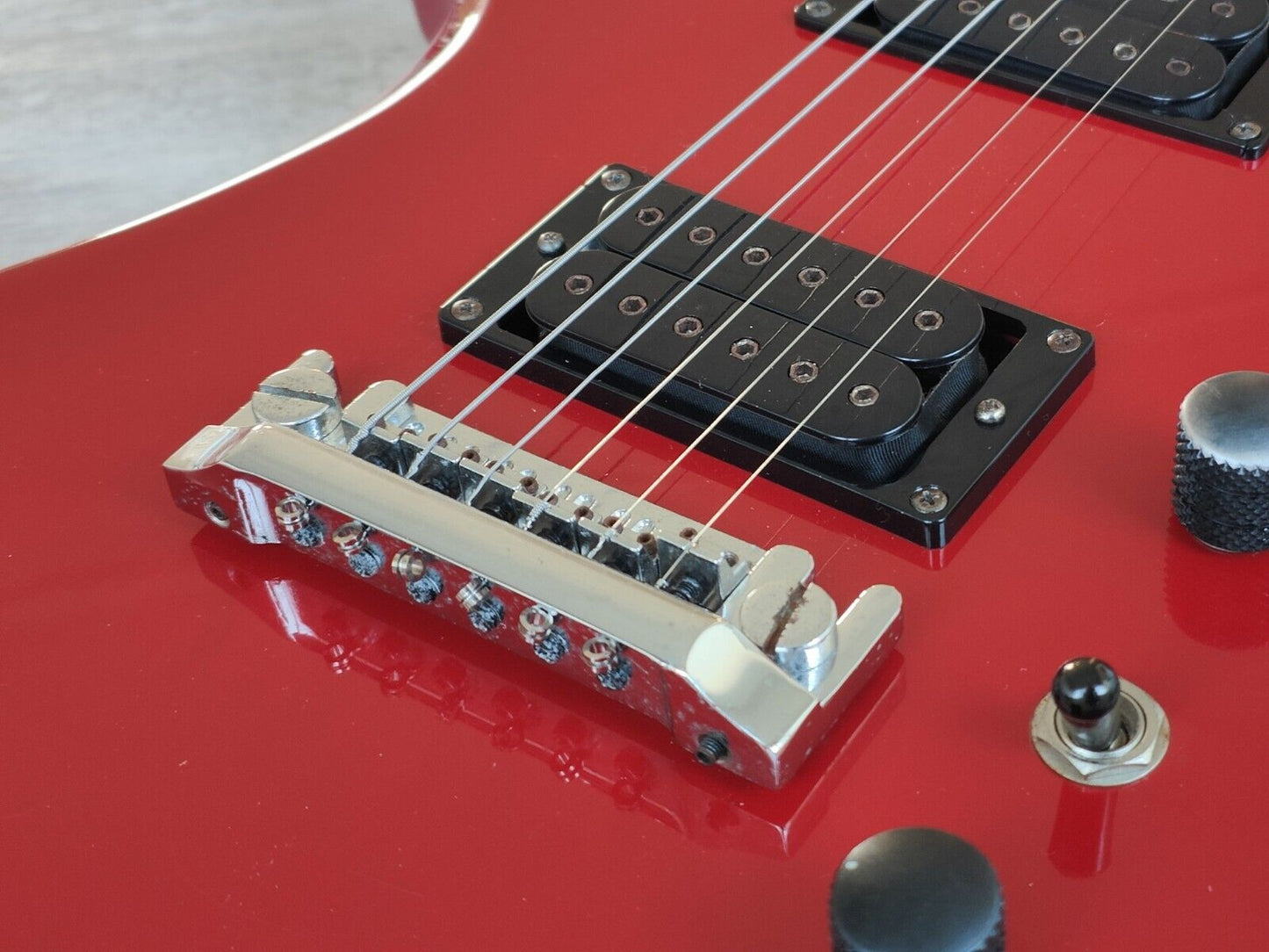 1992 BC Rich MG-601 Japanese Mockingbird w/Quad Bridge (Red)