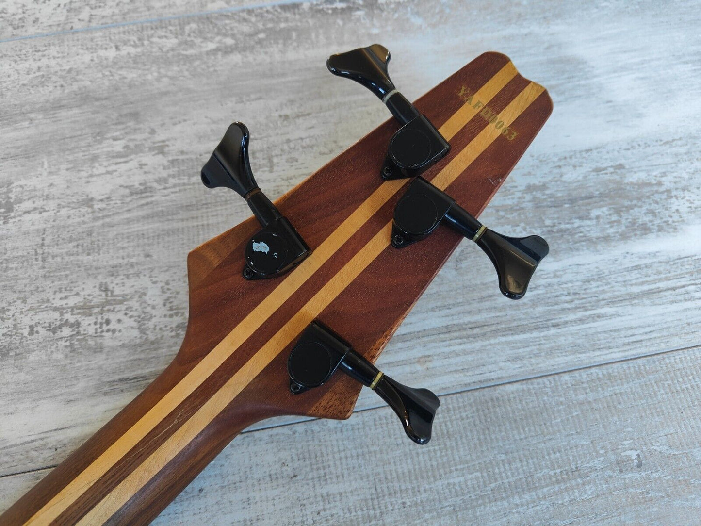 1990's Aria Pro II Neckthrough Bass (Stained Brown/Natural)