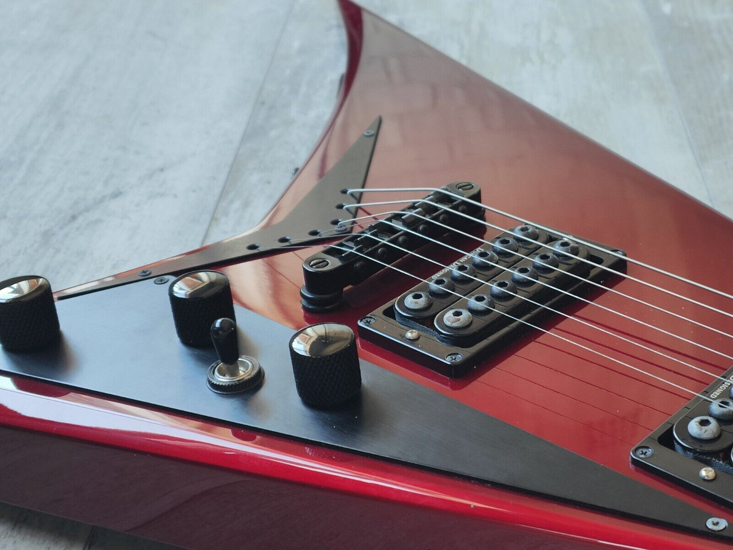 2001 Jackson Stars Japan RR Rhoads Flying V (Candy Apple Red)