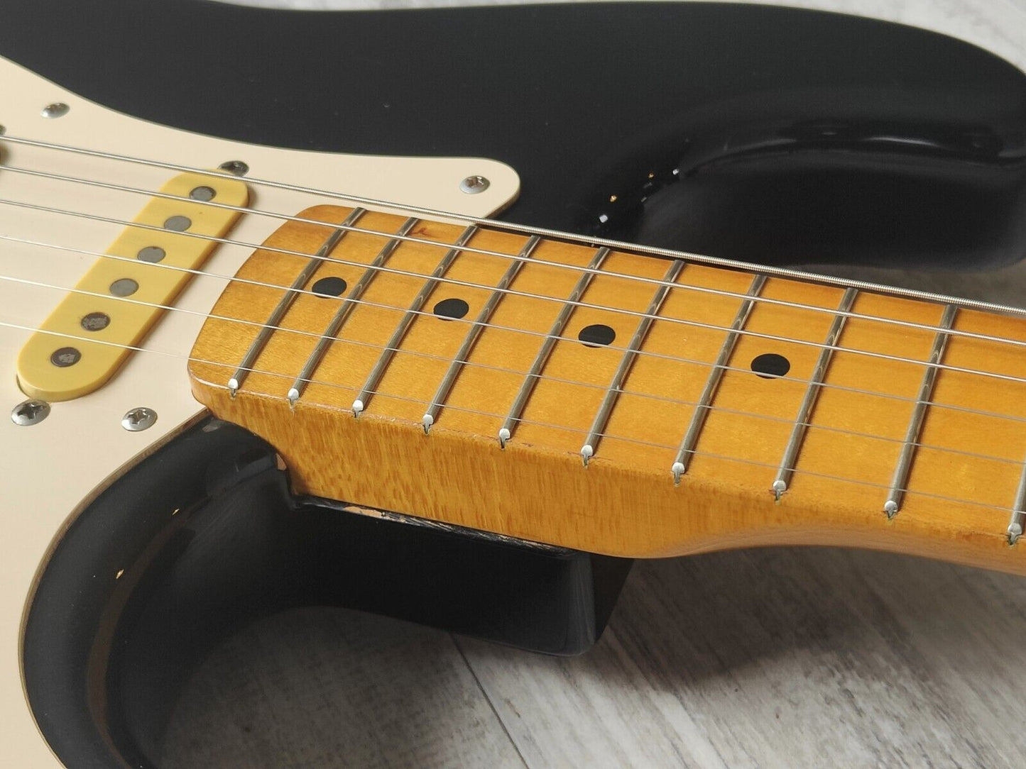 1986 Squier (by Fender Japan) "E Series" Vintage Stratocaster (Black)
