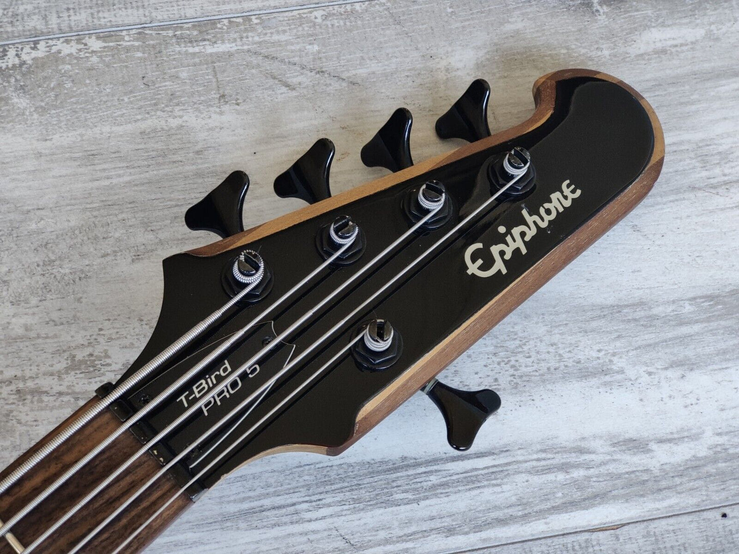2009 Epiphone Thunderbird Bird Pro V Neckthrough 5-String Bass (Natural)