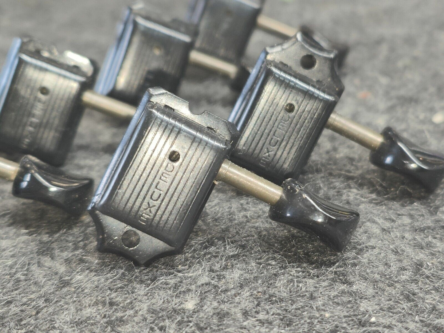 1980-85 Tokai Japan NOS Deluxe Machine Heads/Stratocaster Tuners (Black 6IL)