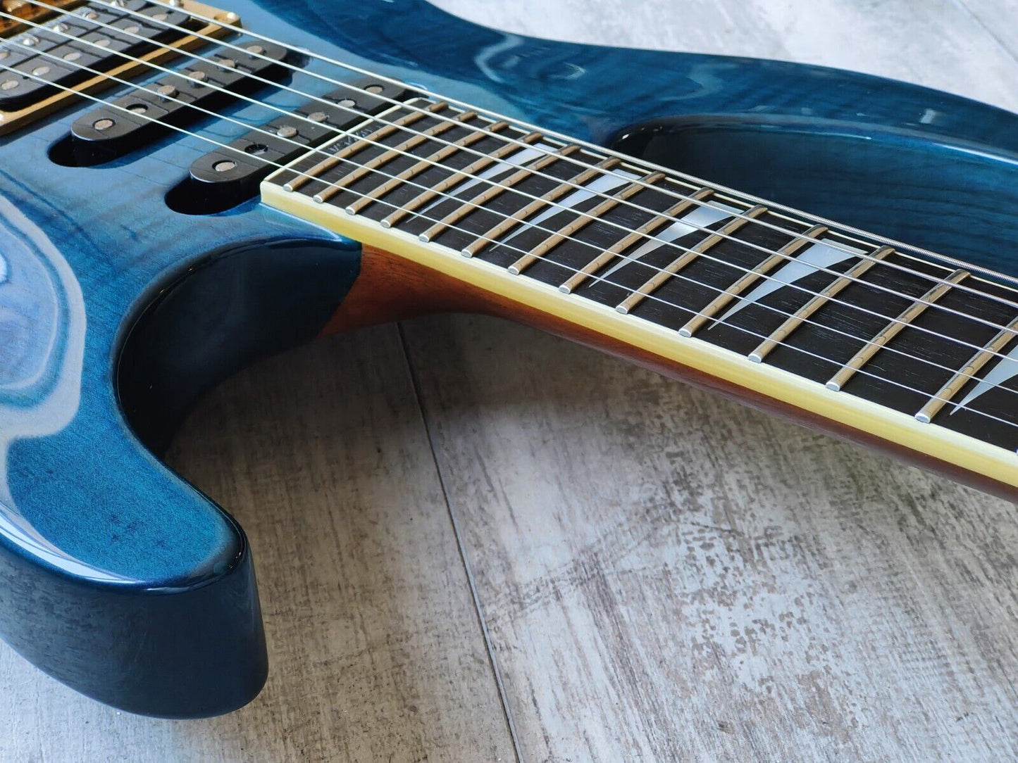 1999 Grover Jackson Japan "Supreme Series" S-330 Neckthrough Soloist (Blue)