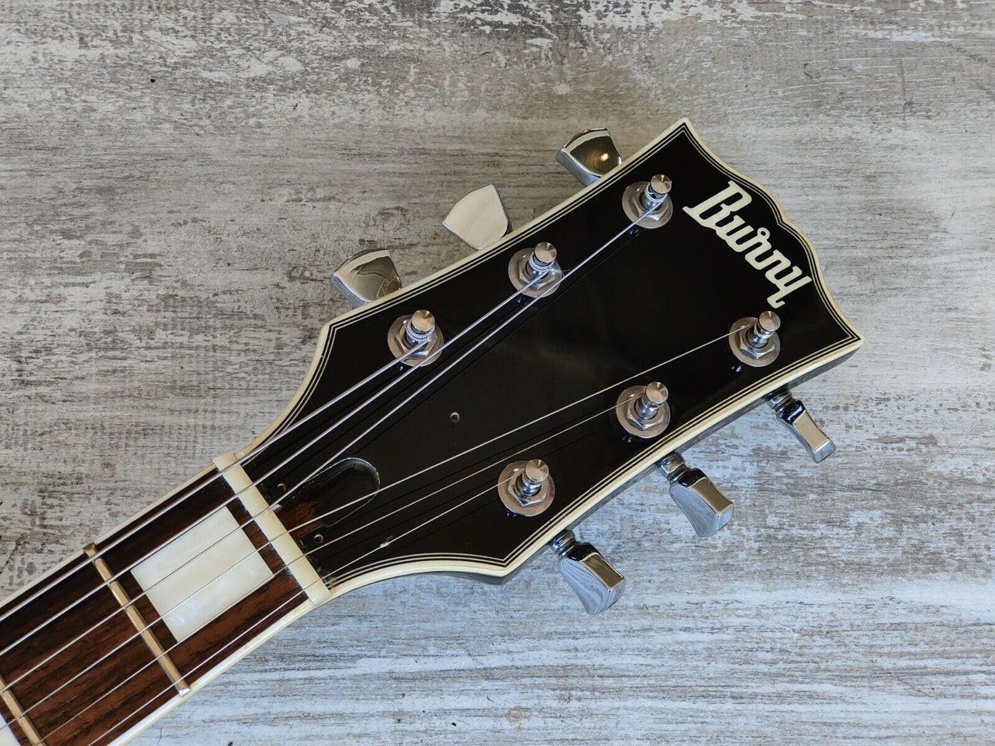 2007 Burny BLC-70 Semi Hollowbody Les Paul Custom (Black)