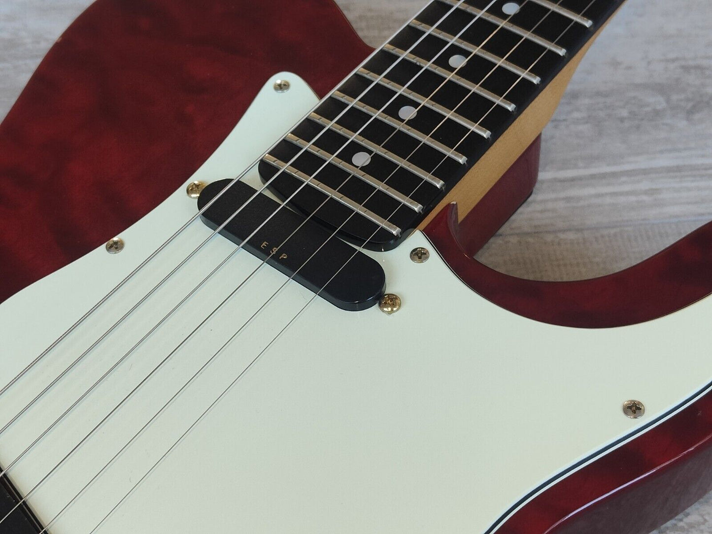 1995 ESP Japan Custom Order Telecaster (Quilt Red)