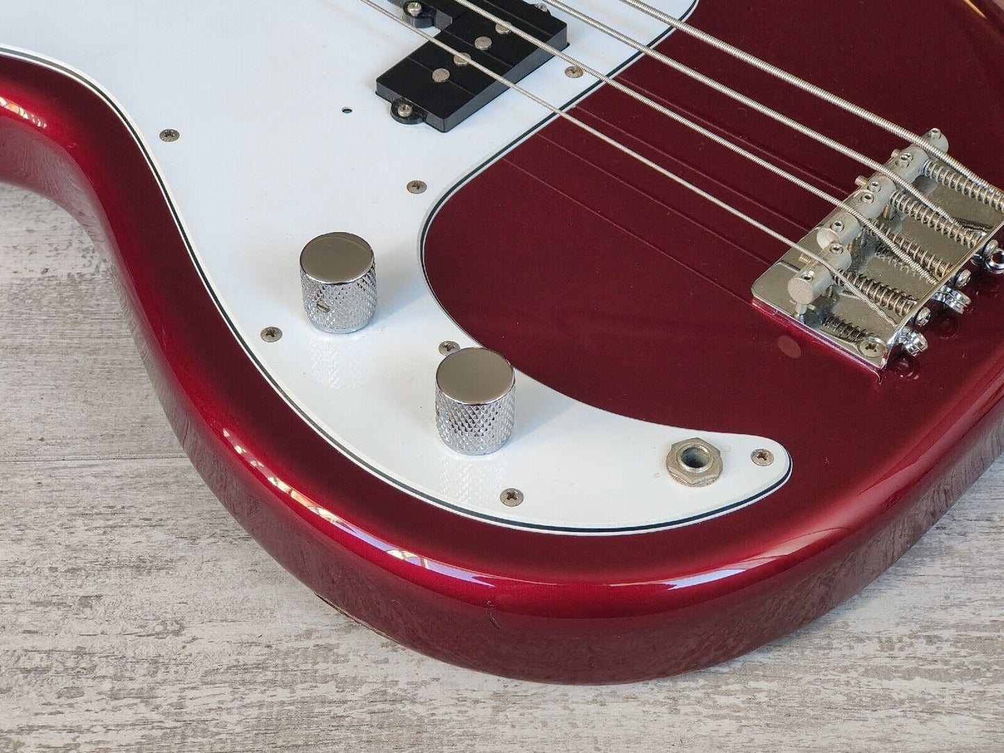 2006 Fender Japan PB62 '62 LH Left Handed Precision Bass (Old Candy Apple Red)