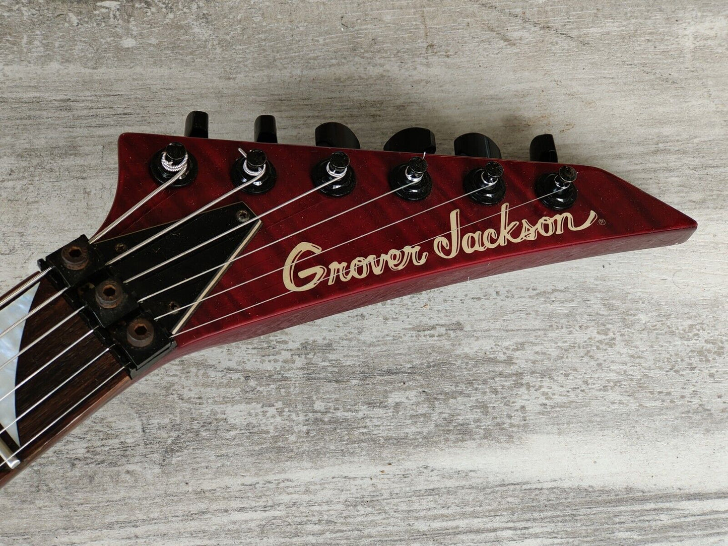 2000 Grover Jackson Japan Neckthrough Kelly (Flame-Top Red)