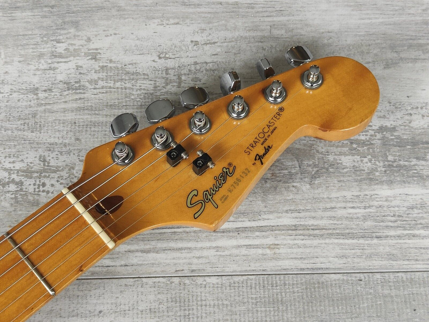 1986 Squier (by Fender Japan) "E Series" Vintage Stratocaster (Black)
