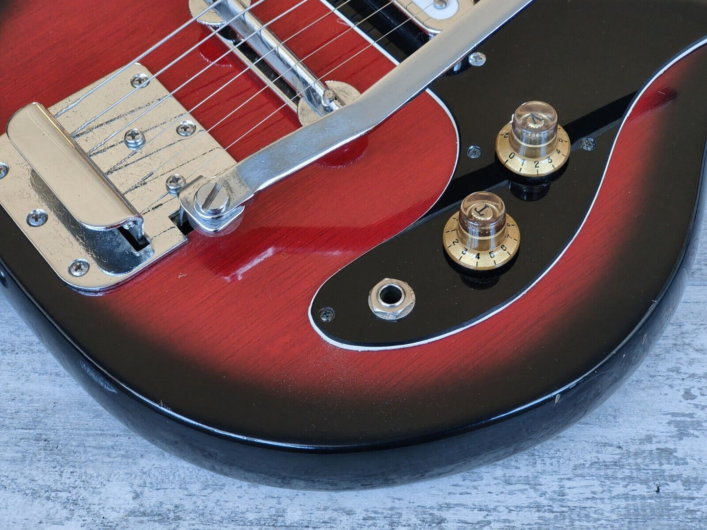 1960's Rokkomann Japan EG-2 Vintage Guitar (Red Sunburst)
