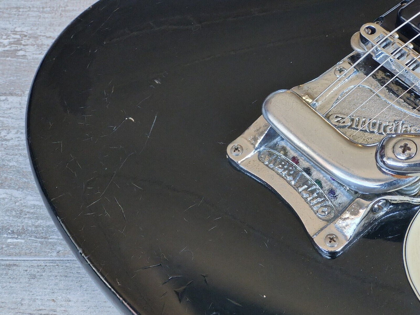 1960's Morales Japan (Mosrite) Ventures Offset Guitar (Gloss Black)