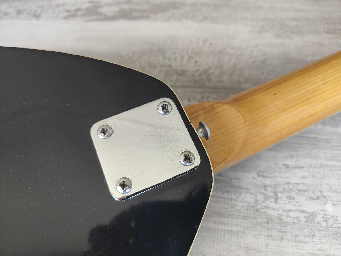 1960's Splendor Japan Teardrop Hollowbody Electric Guitar (Black)