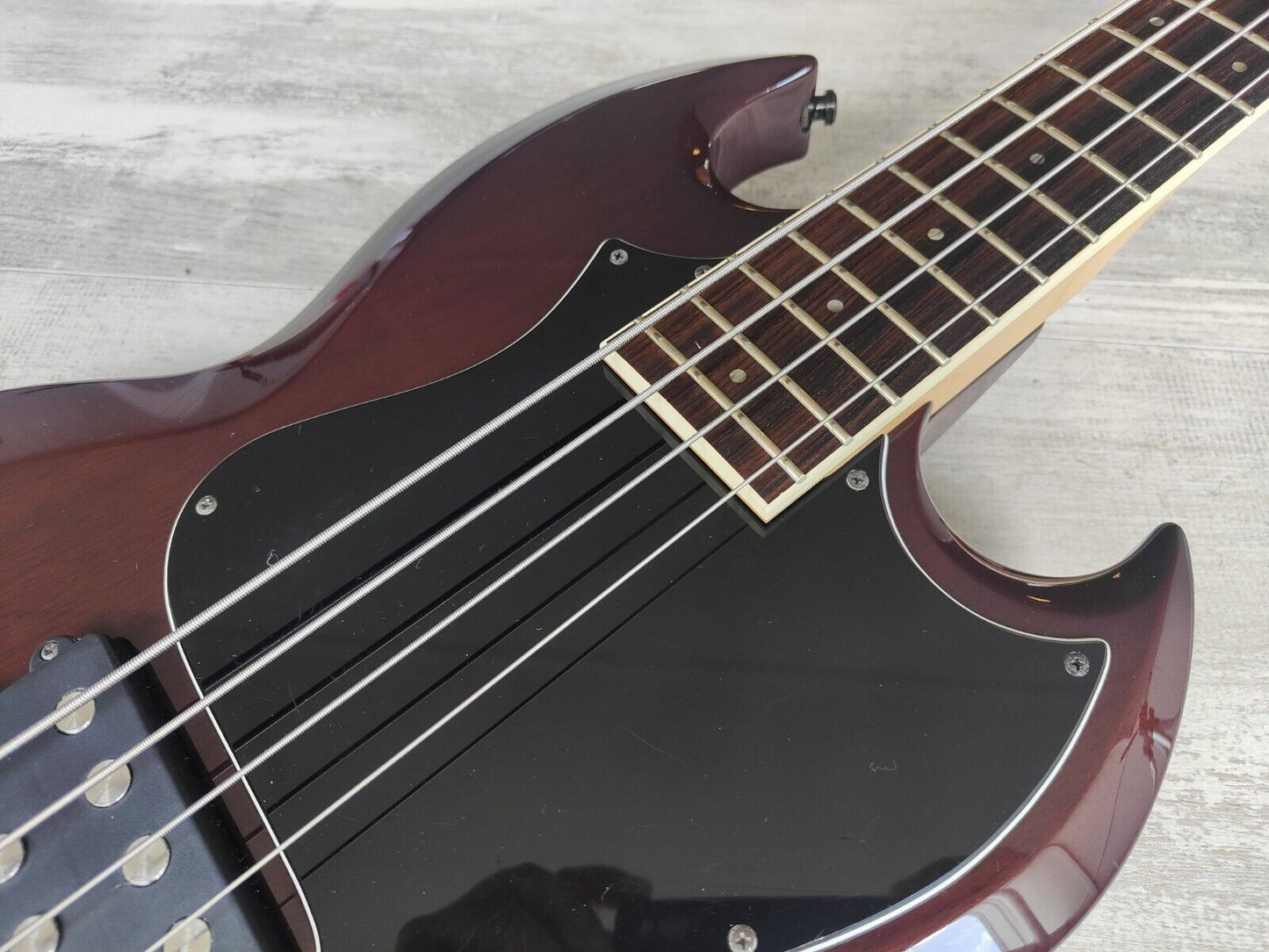 2005 ESP Japan Viper Double Cutaway Bass (Red)