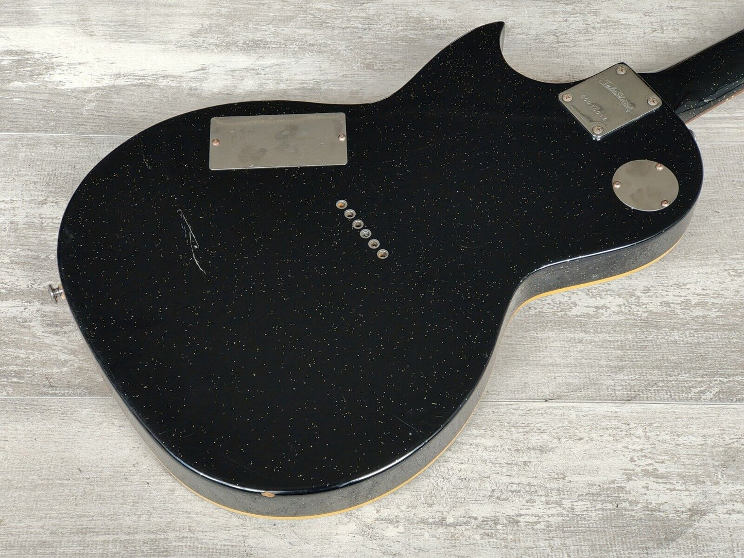 1999 Telestar Lisa Danelectro/Silvertone Style Electric Guitar (Silver Sparkle)
