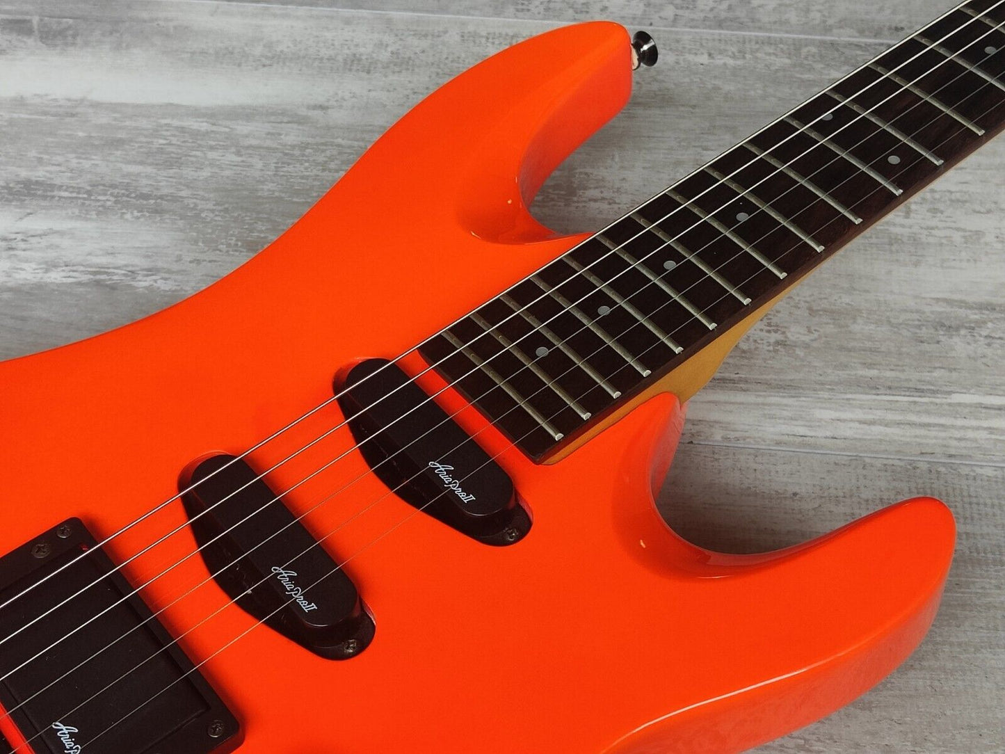 Aria Pro II Magna Series MA38 Superstrat (Fluro Orange)