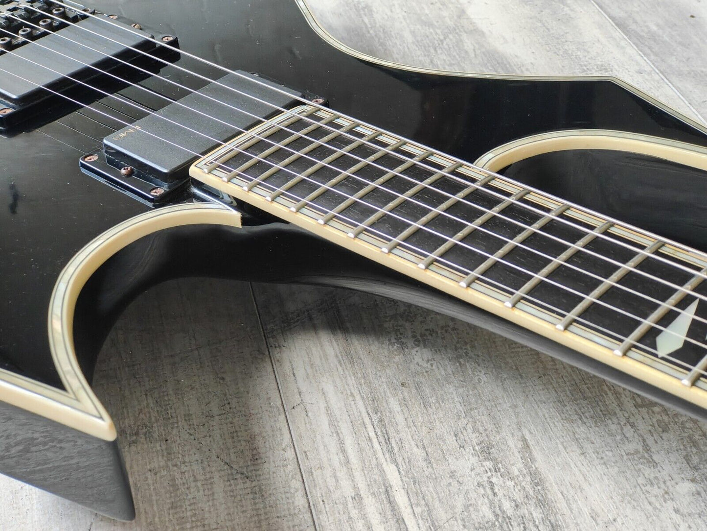 2009 B.C Rich NJ Deluxe Warlock w/EMG's (Onyx Black)