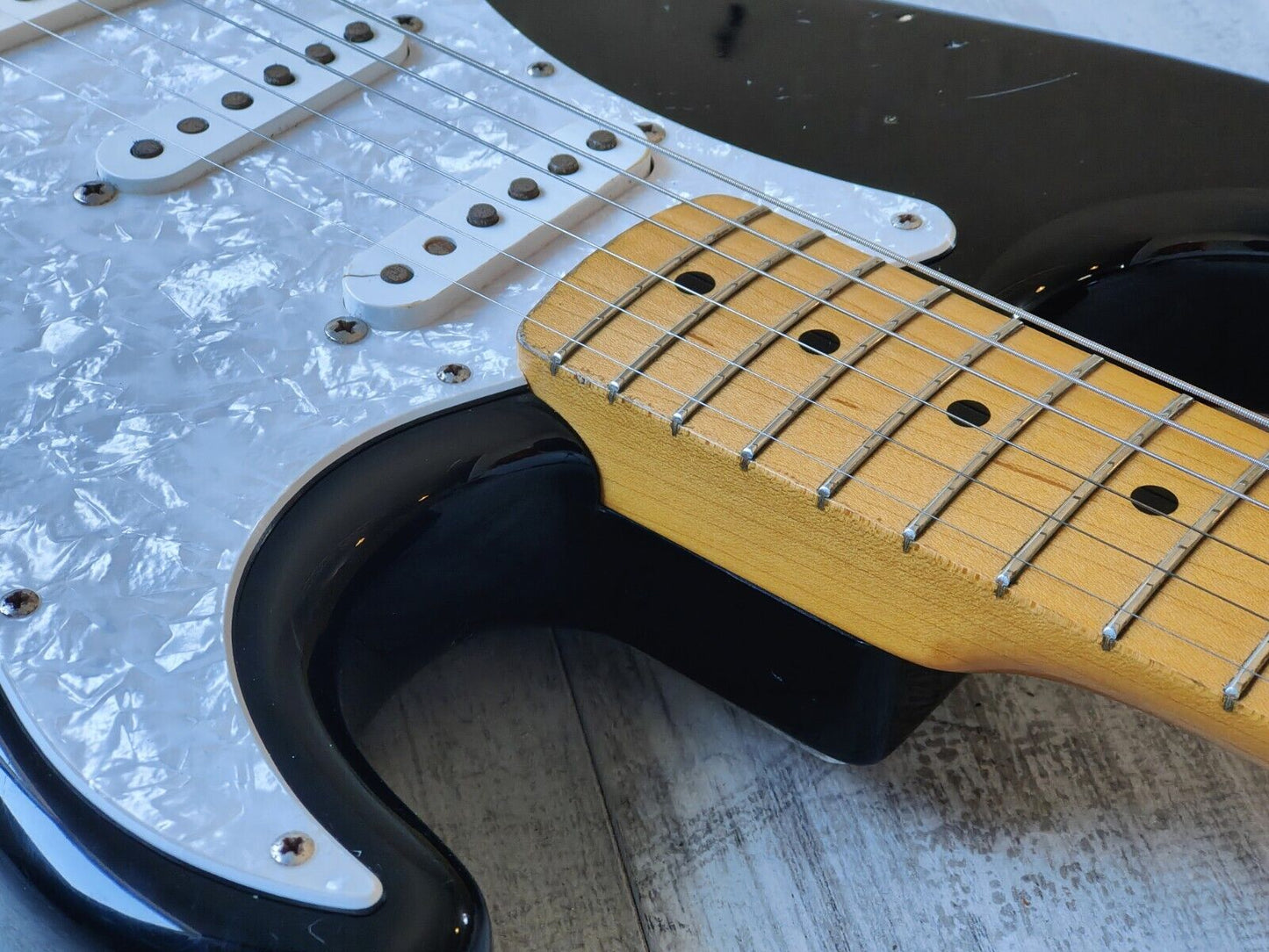 2002 Fender Japan ST57 '57 Reissue Upgraded/Modified Stratocaster (Black)