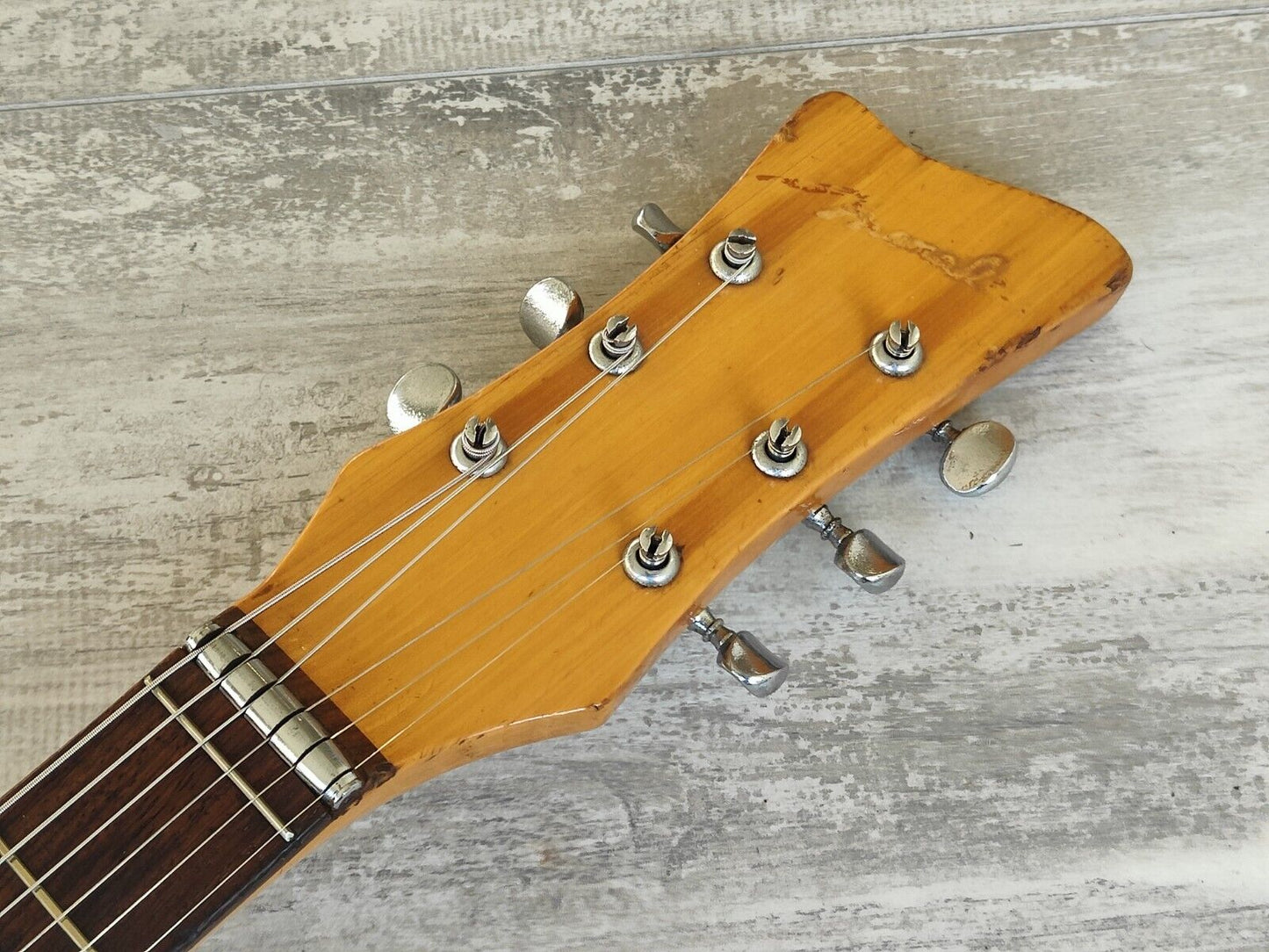 1960's Morales Japan (Mosrite) Ventures Semi Hollowbody Guitar (Vintage White)