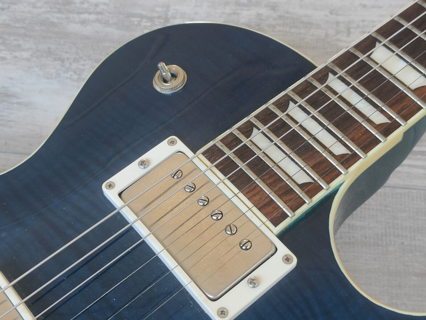 2006 Burny Les Paul Standard (Transparent Blue) w/Case