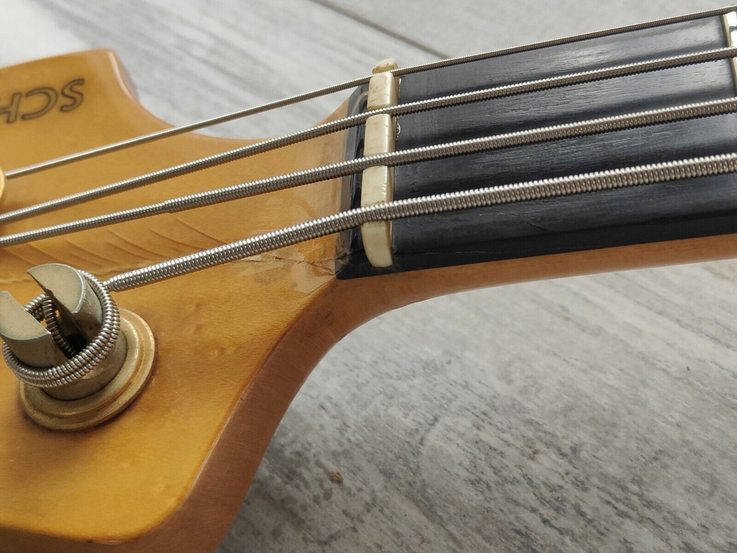 1988 Schecter Japan Precision Bass w/EMG's (Candy Apple Red)