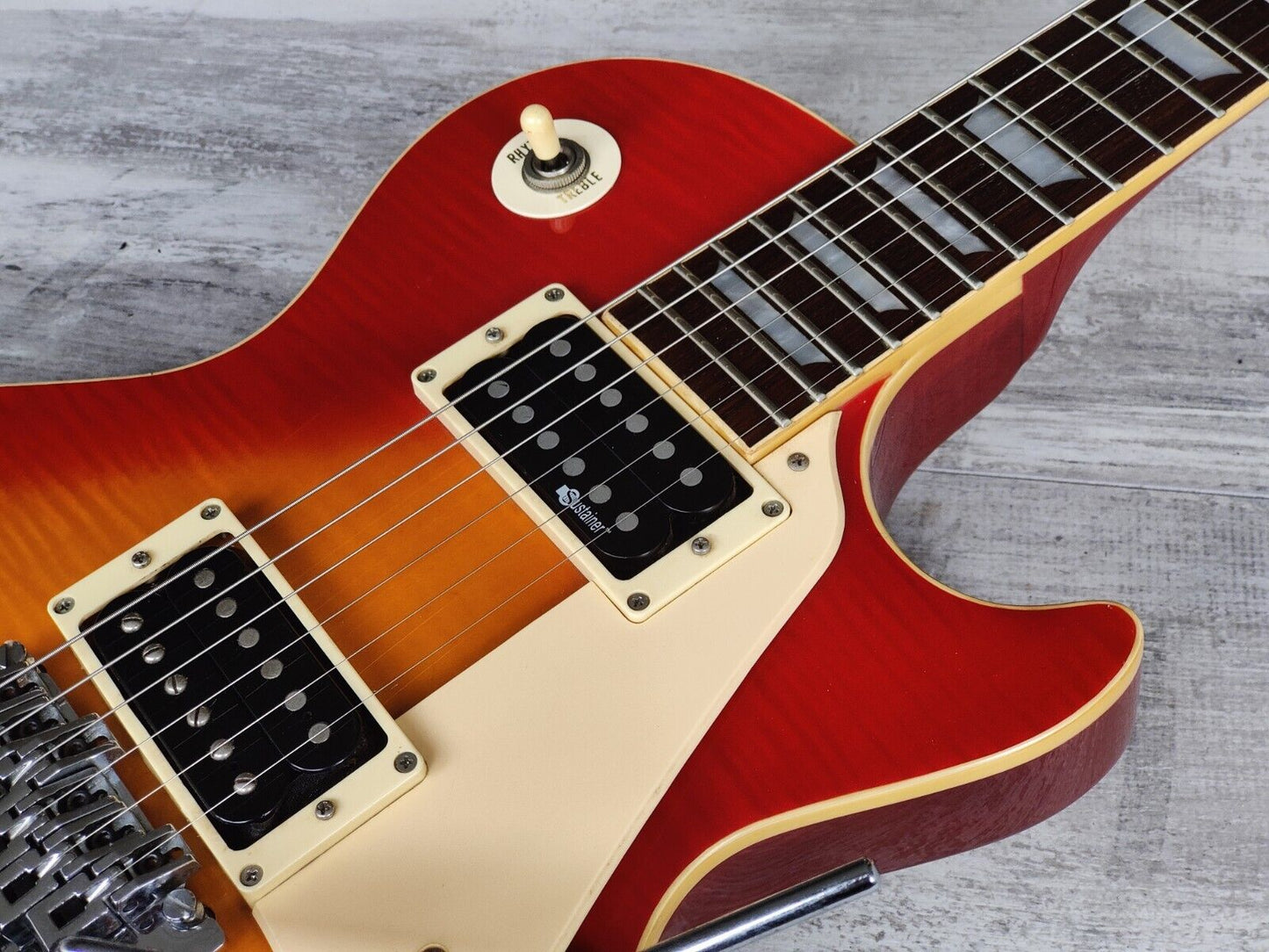 2001 Burny Super Grade Les Paul Standard w/Floyd Rose + Sustainer (Sunburst)