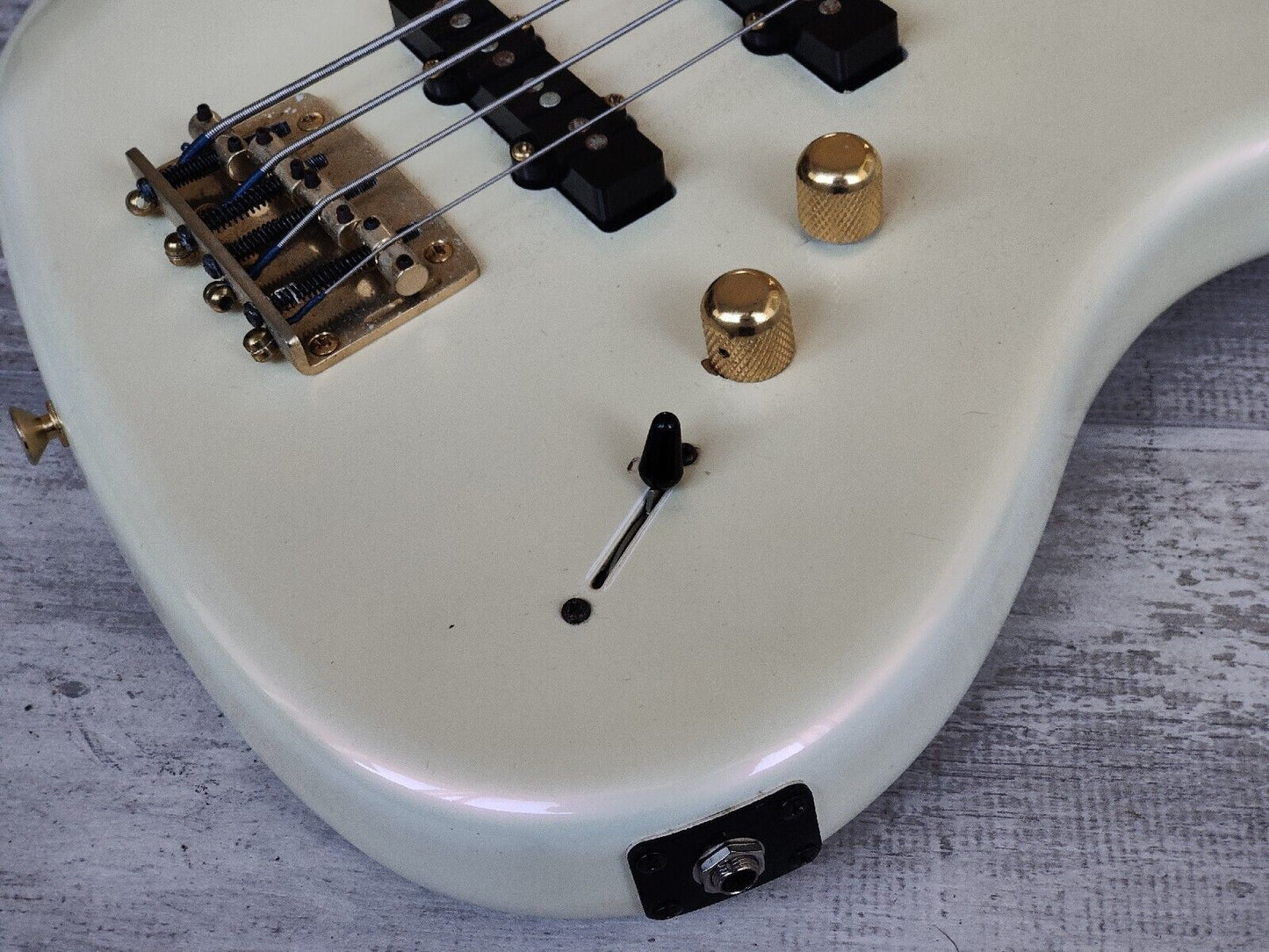 1988 Tokai Japan MJB-70 Triple Pickup Jazz Bass (Pearl White)