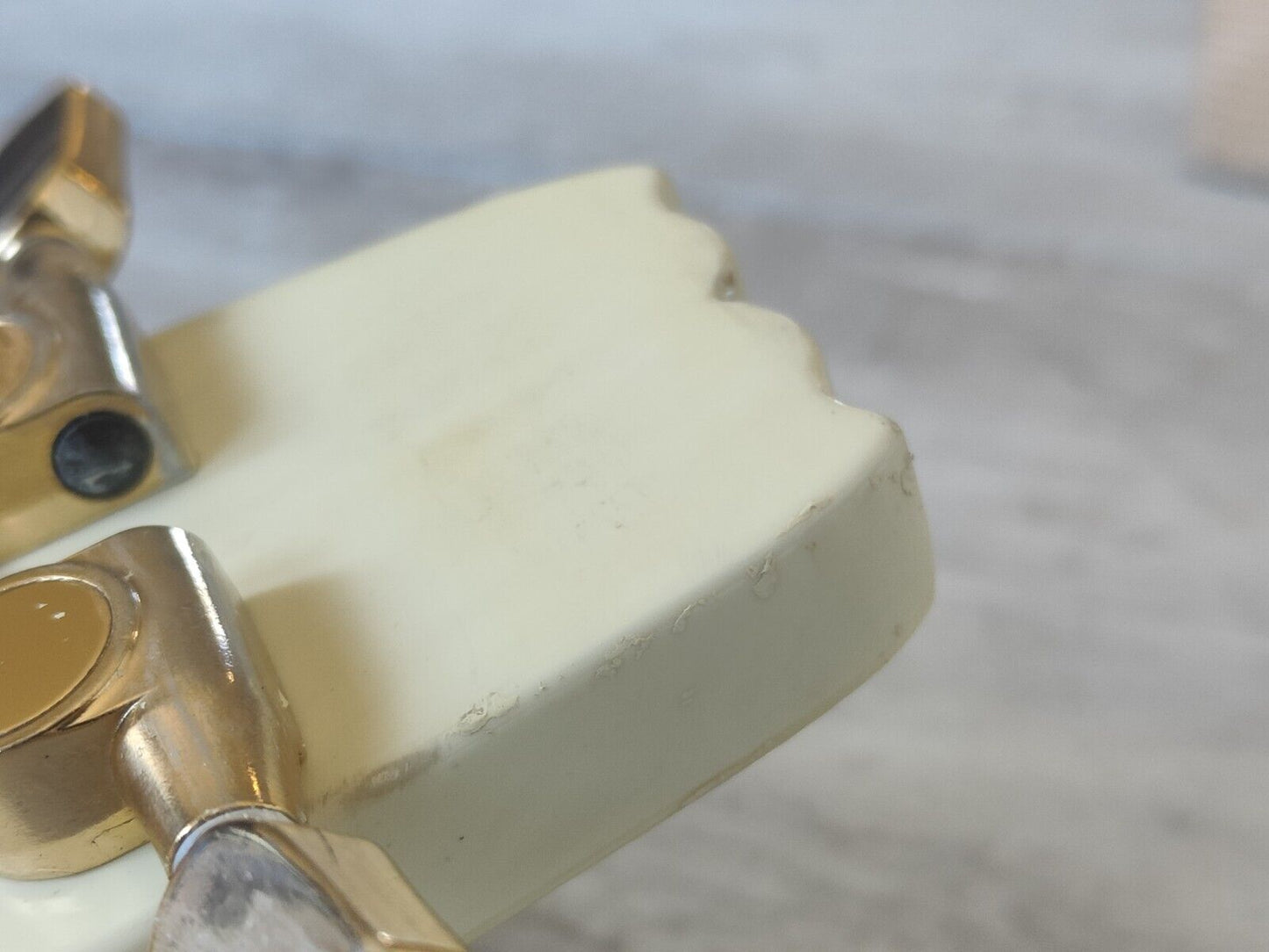 1980's Aria Pro II Japan PE-Deluxe KV Single Cutaway w/Kahler (Ivory)