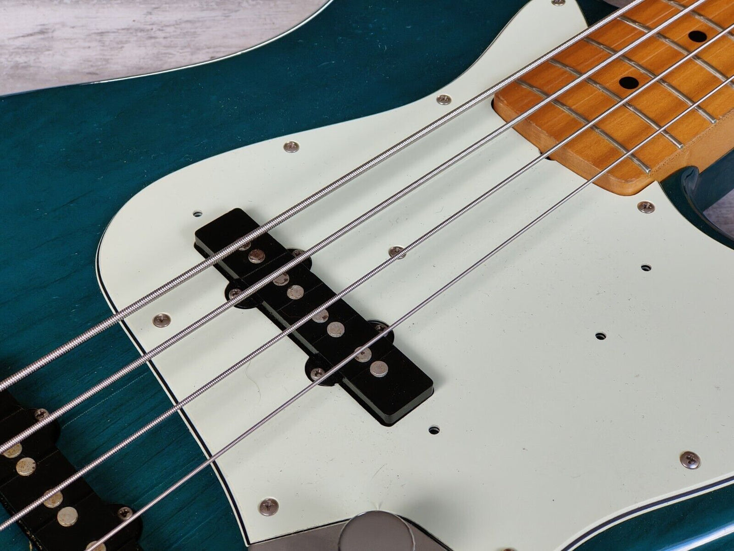 1999 Fender Japan (by Tokai) '62 Reissue Jazz Bass (Transparent Green)