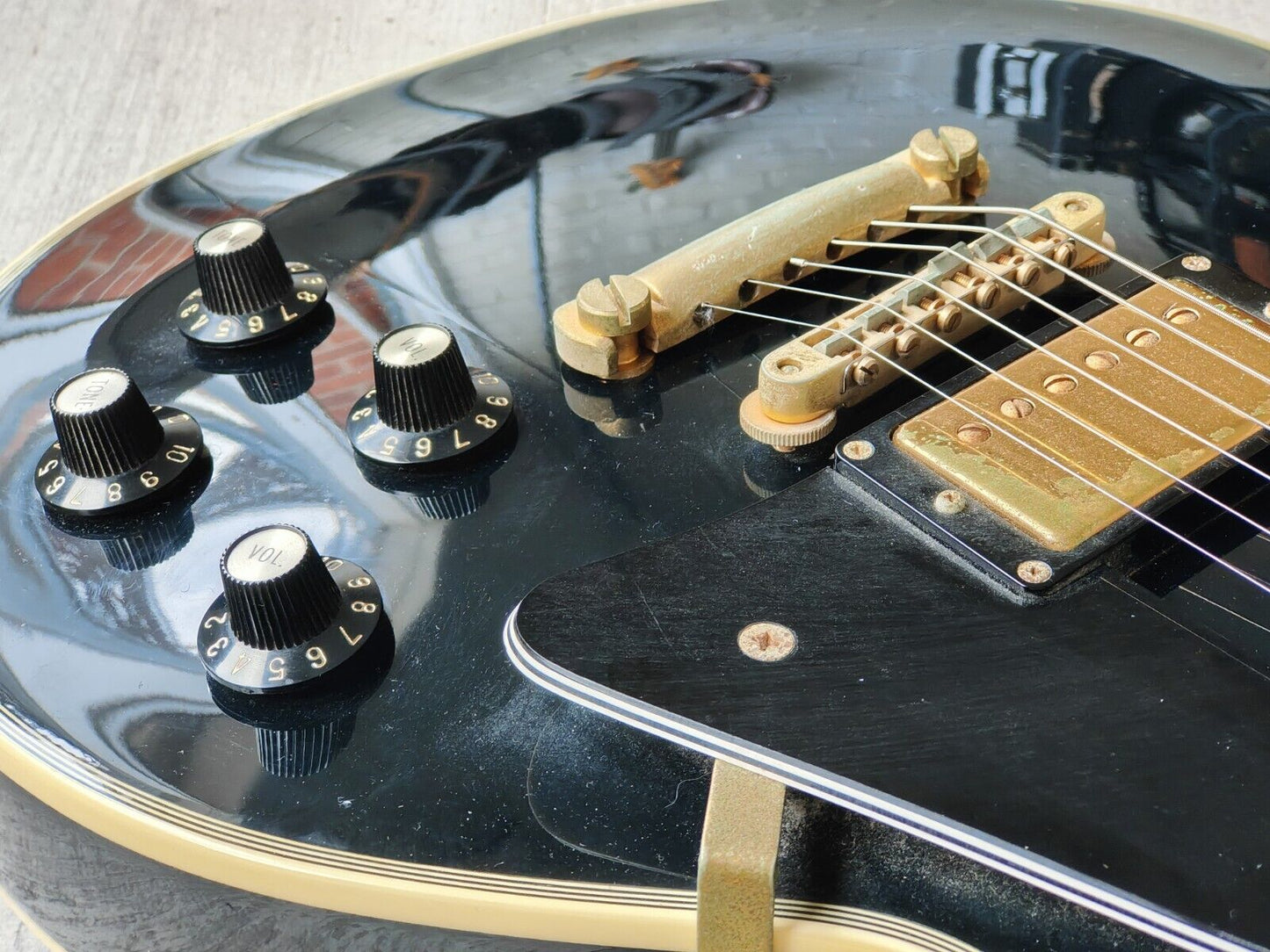 1989 Greco Japan EGC-650 Les Paul Custom w/"Soft V" Neck Profile (Ebony)