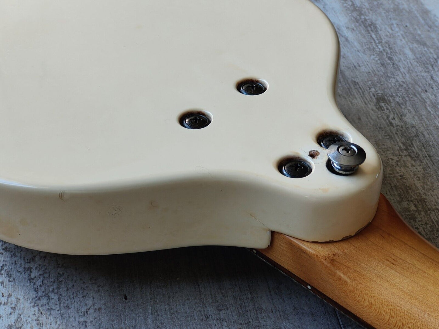 2000's Greco VBS-500 Solid Body Violin Bass w/Hipshot & Humbuckers (White)