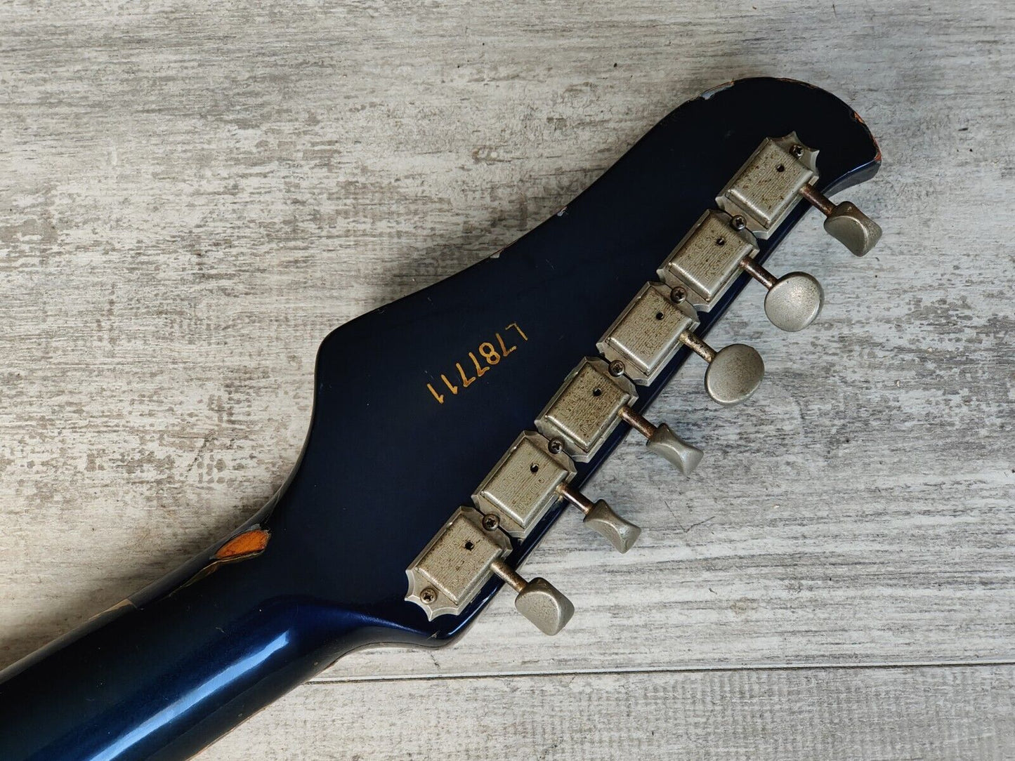 1978 Greco Japan BW-600 "Brawler" Tulip Style Double Cutaway (Metallic Blue)