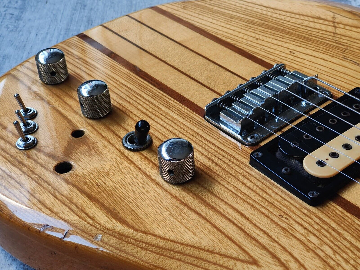 1979 Aria Pro II Japan (Matsumoku) TS-600 Neckthrough Double Cutaway (Natural)