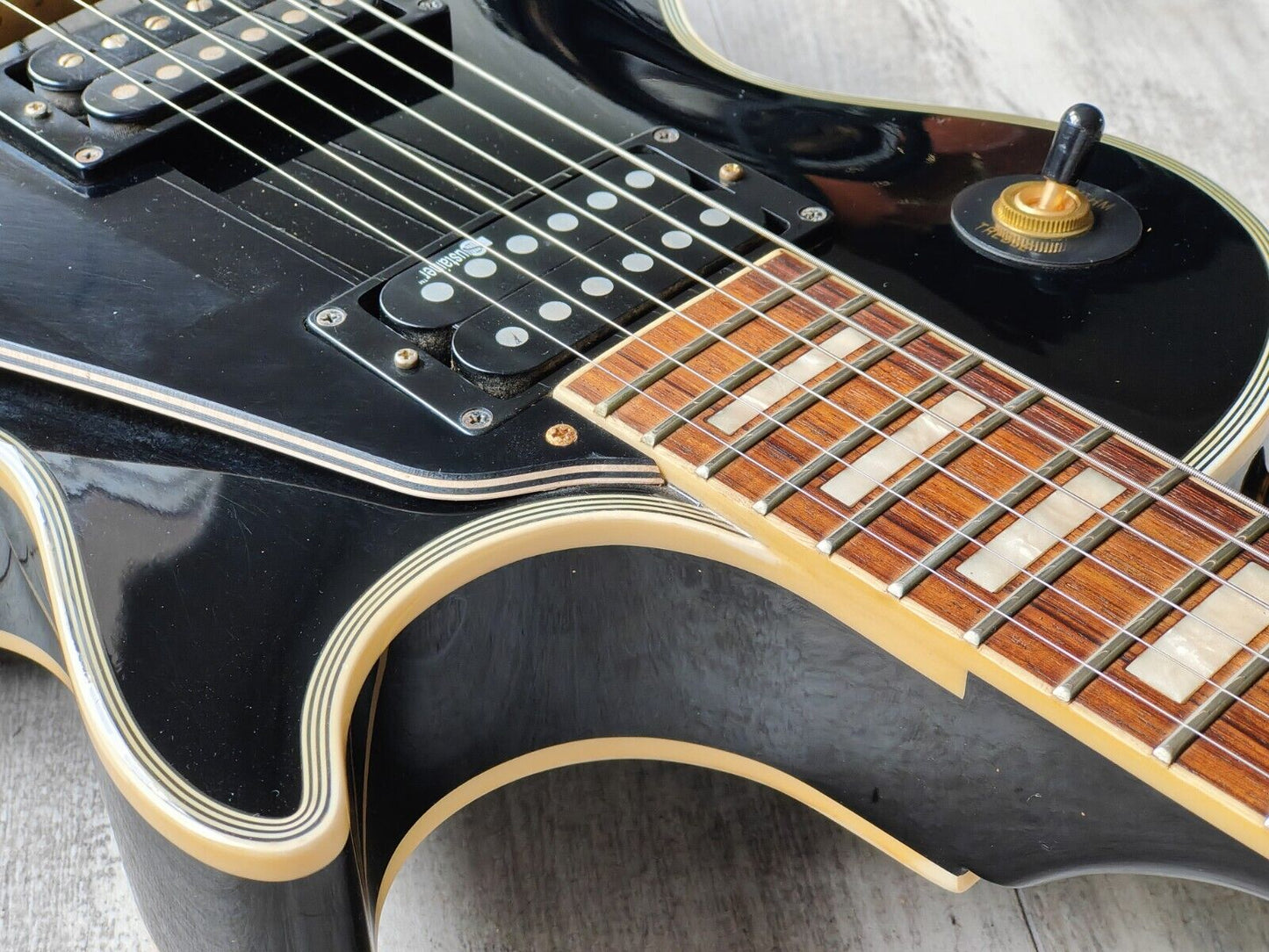 2008 Burny RLC-70S Les Paul Custom w/Fernandes Sustainer (Black)