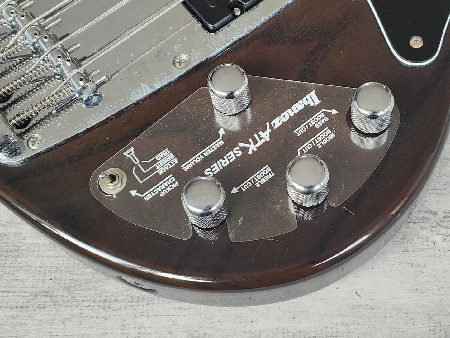 1995 Ibanez Japan ATK305 5-String Bass (Transparent Brown)