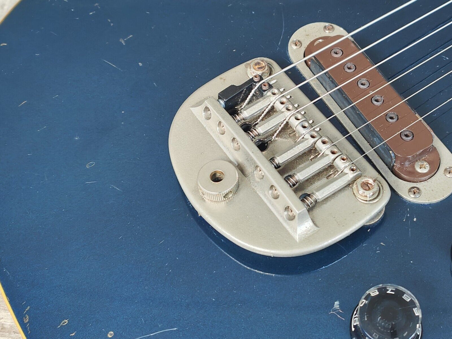 1978 Greco Japan BW-600 "Brawler" Tulip Style Double Cutaway (Metallic Blue)