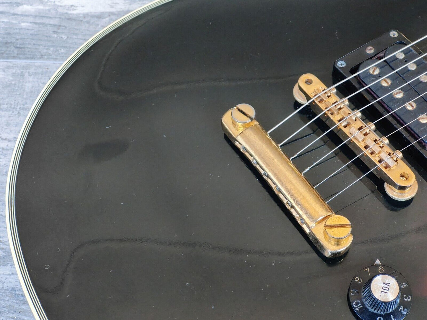 1976 Aria Pro II Japan LC-500 Les Paul Custom (Black/Ebony)