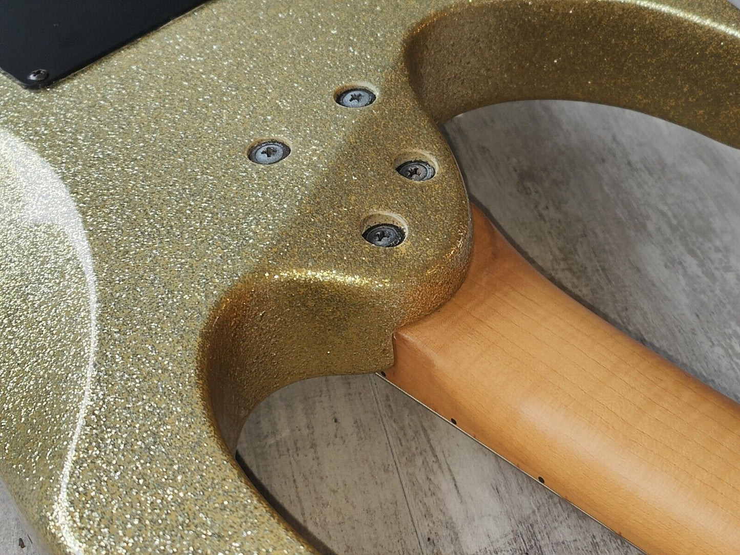 1990's Ibanez HSH RG Superstrat (Metallic Gold Flake w/Matching Headstock)