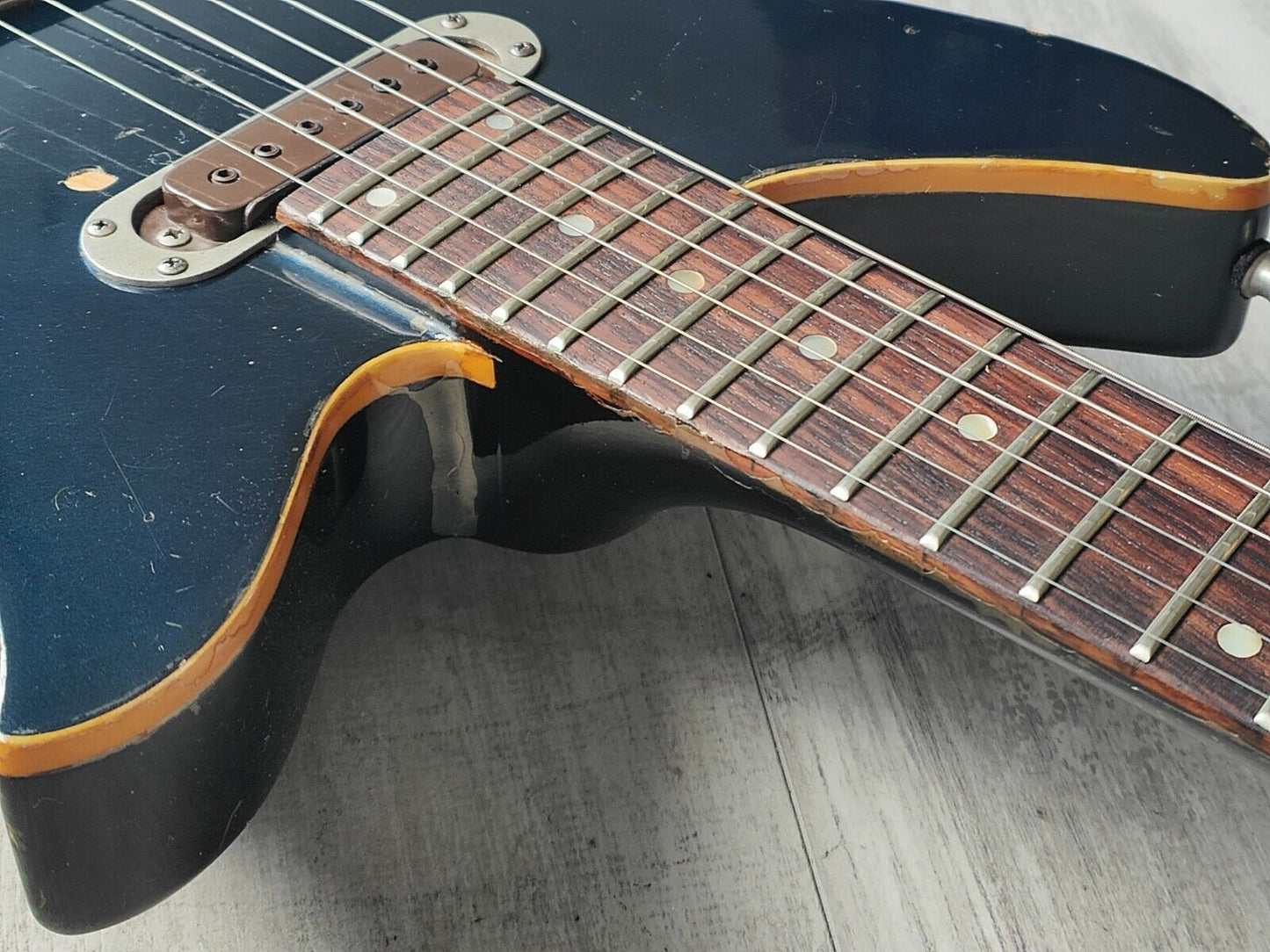 1978 Greco Japan BW-600 "Brawler" Tulip Style Double Cutaway (Metallic Blue)
