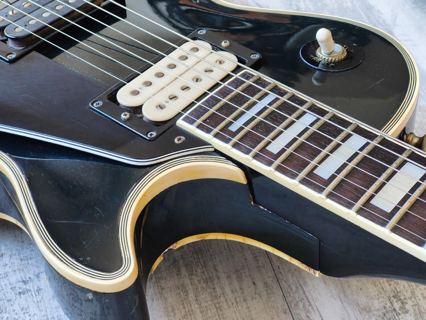1976 Aria Pro II Japan LC-500 Les Paul Custom (Black/Ebony)