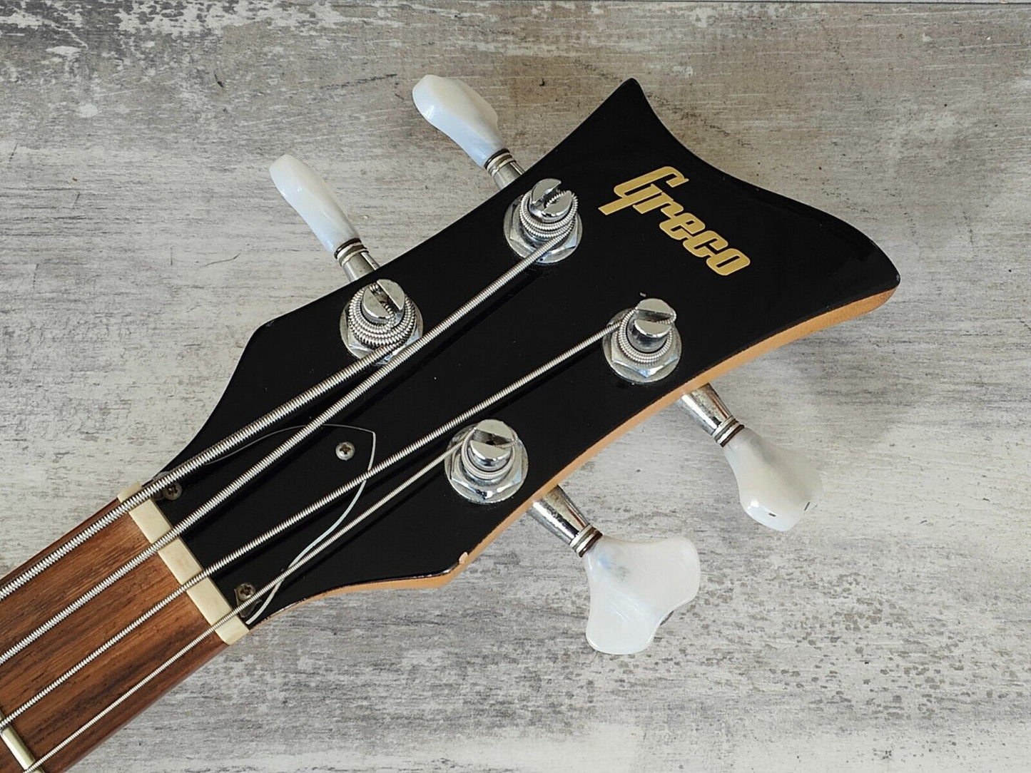 2000's Greco VBS-500 Solid Body Violin Bass w/Hipshot & Humbuckers (White)