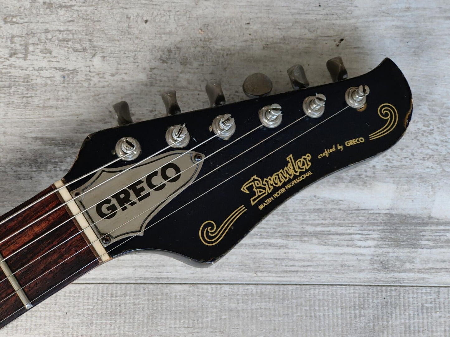 1978 Greco Japan BW-600 "Brawler" Tulip Style Double Cutaway (Metallic Blue)
