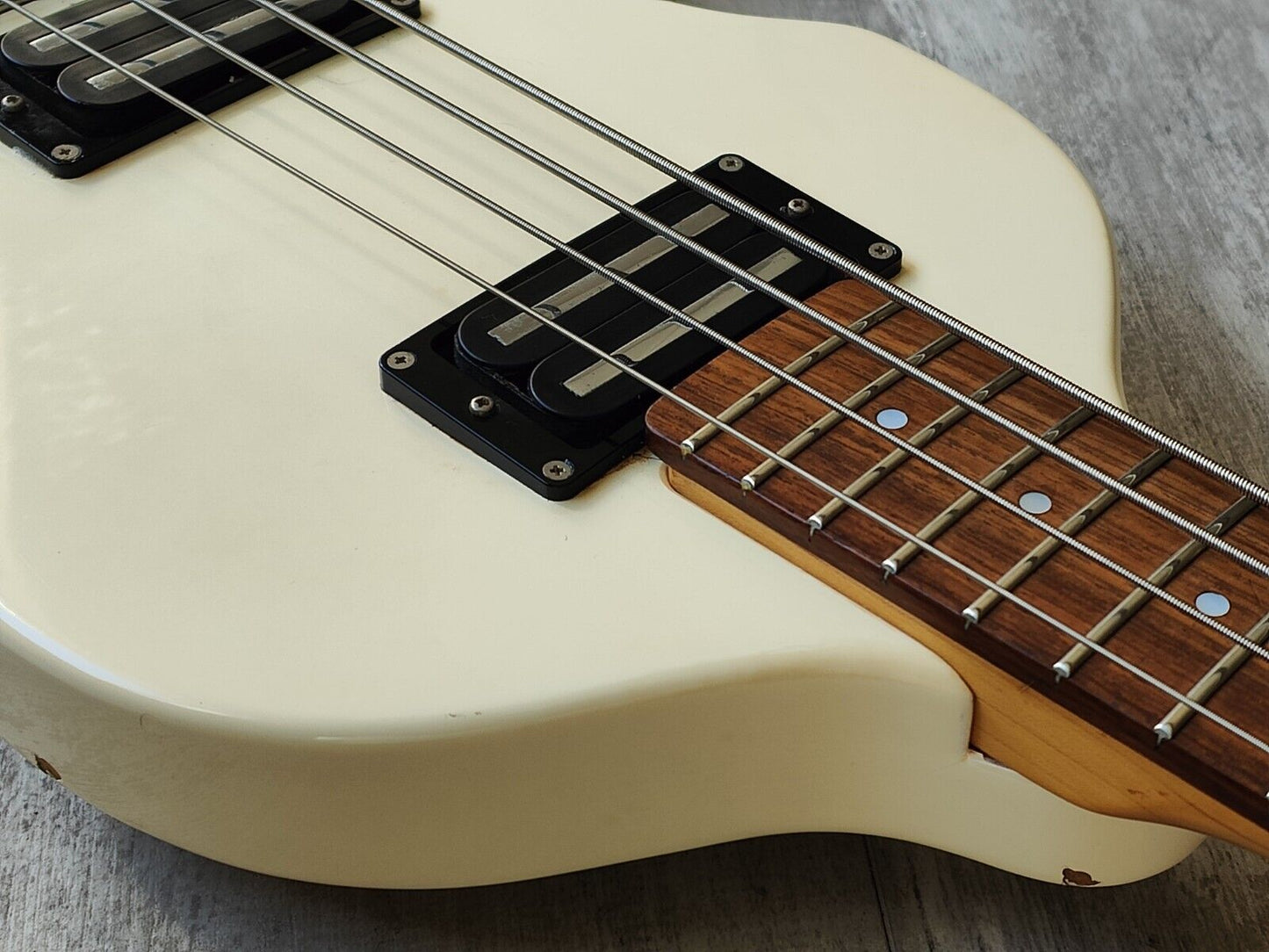 2000's Greco VBS-500 Solid Body Violin Bass w/Hipshot & Humbuckers (White)