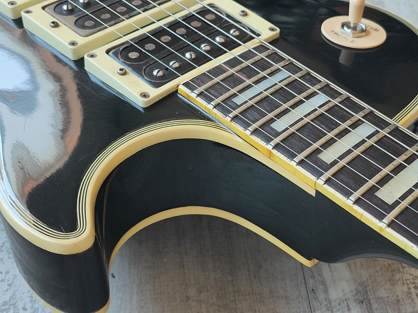 1977 Greco Japan EG-600PB Les Paul Custom Black Beauty (Ebony)