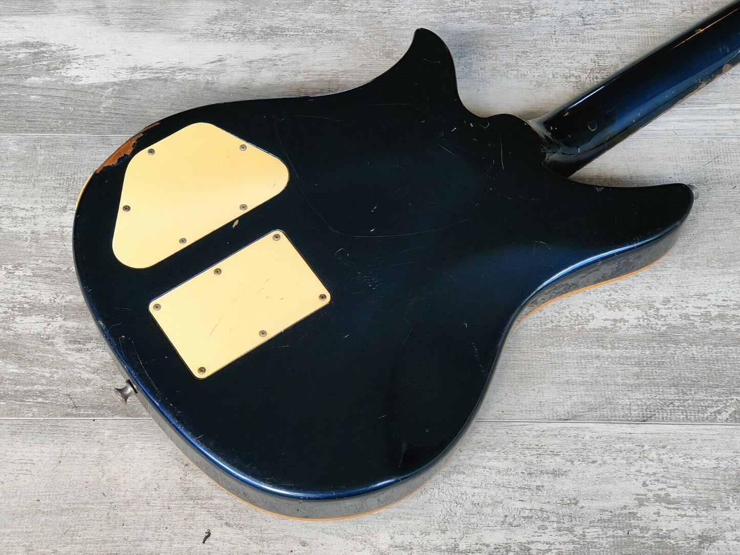 1978 Greco Japan BW-600 "Brawler" Tulip Style Double Cutaway (Metallic Blue)