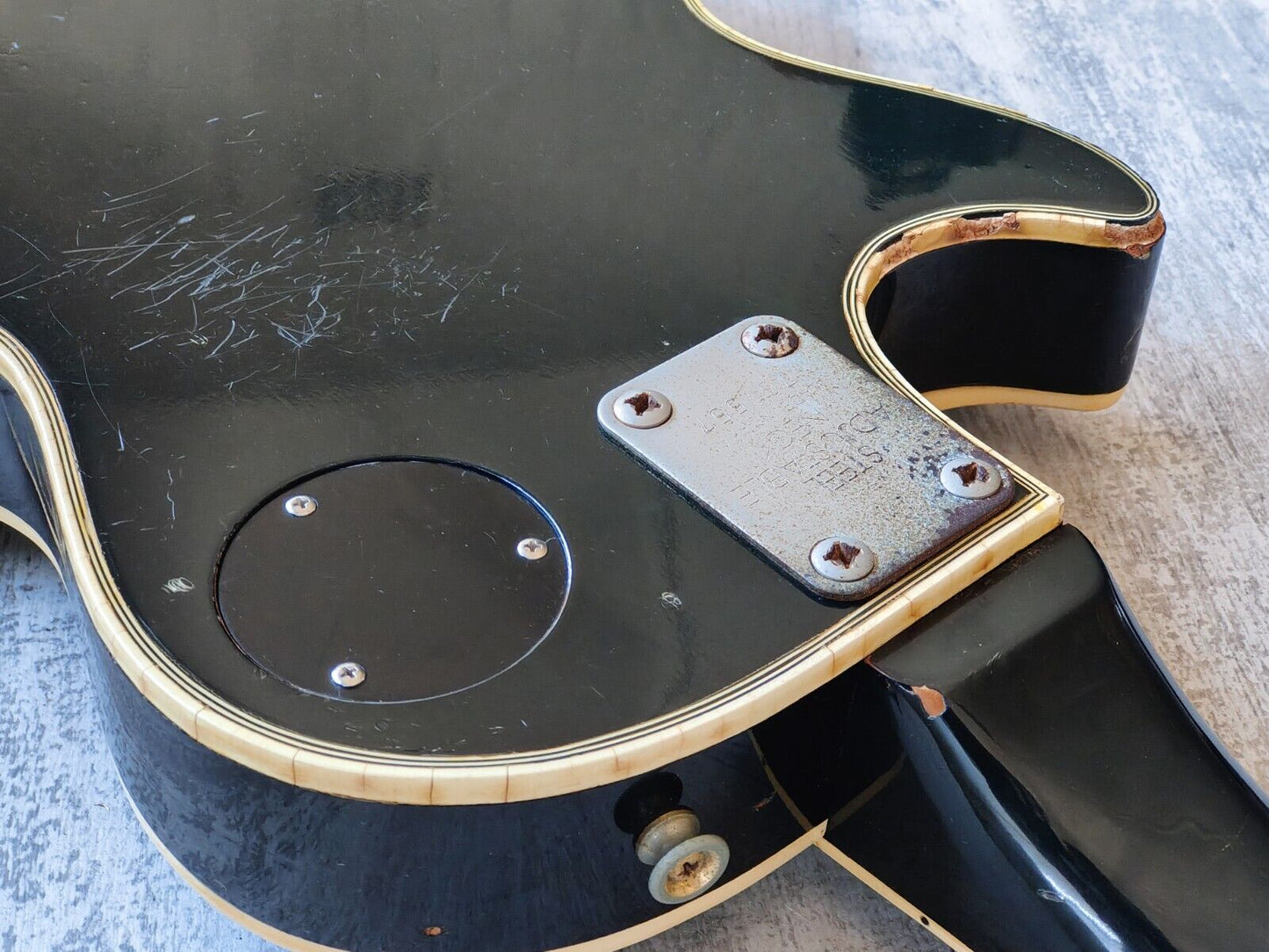 1976 Aria Pro II Japan LC-500 Les Paul Custom (Black/Ebony)