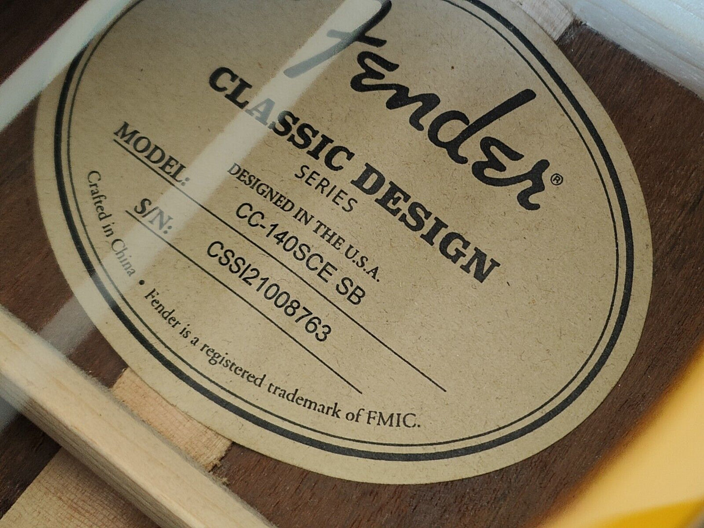 Fender CC-140SCE Concert Acoustic Guitar (Sunburst)